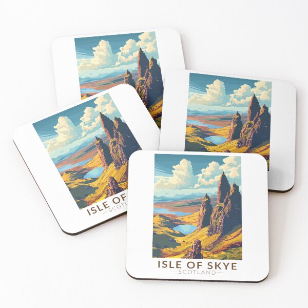 Item preview, Isle of Skye Scotland Travel Art Vintage designed and sold by KrisSidDesigns.