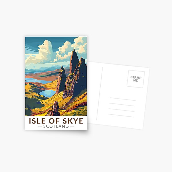 Item preview, Isle of Skye Scotland Travel Art Vintage designed and sold by KrisSidDesigns.