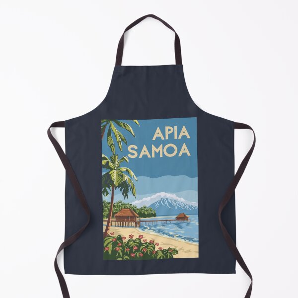 Item preview, A Vintage Travel Illustration of Apia - Samoa designed and sold by GoodOldVintage.