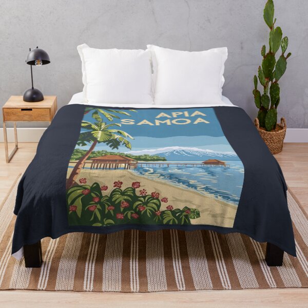 Item preview, A Vintage Travel Illustration of Apia - Samoa designed and sold by GoodOldVintage.
