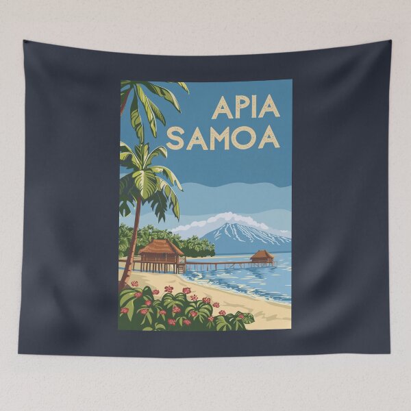 Item preview, A Vintage Travel Illustration of Apia - Samoa  designed and sold by GoodOldVintage.