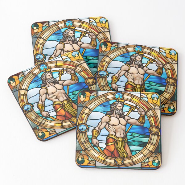 Item preview, Poseidon in church window design designed and sold by NetoArubian.