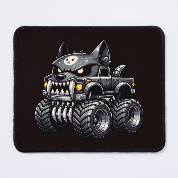 Item preview, Kawaii Wolf Monster Truck designed and sold by Redblackman.