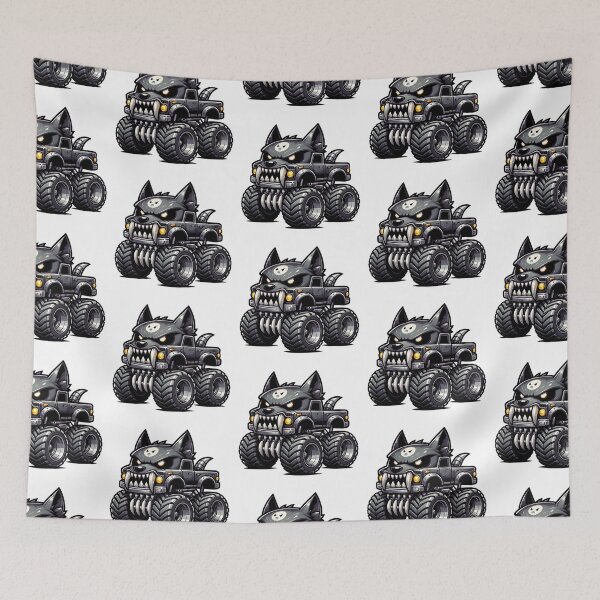 Item preview, Kawaii Wolf Monster Truck designed and sold by Redblackman.