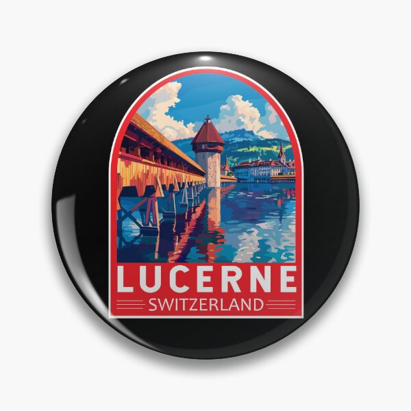 Item preview, Lucerne Switzerland Travel Art Emblem designed and sold by KrisSidDesigns.