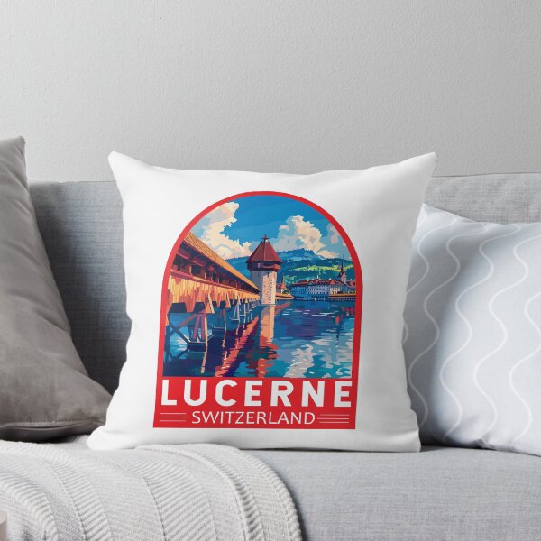 Item preview, Lucerne Switzerland Travel Art Emblem designed and sold by KrisSidDesigns.