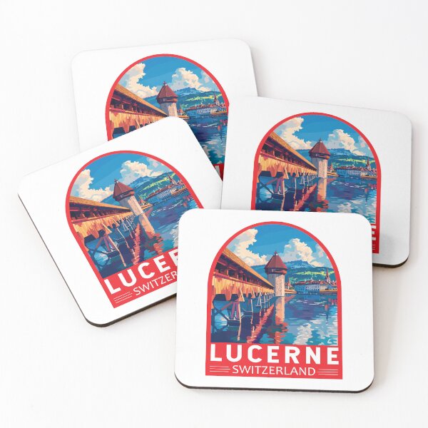 Item preview, Lucerne Switzerland Travel Art Emblem designed and sold by KrisSidDesigns.
