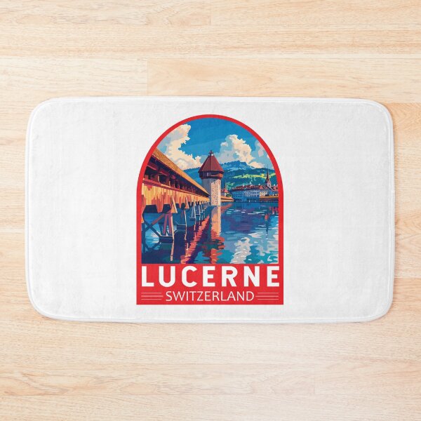 Item preview, Lucerne Switzerland Travel Art Emblem designed and sold by KrisSidDesigns.