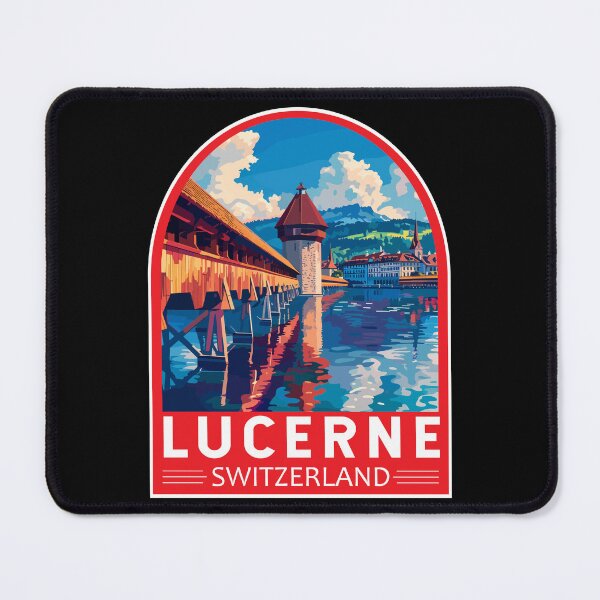 Item preview, Lucerne Switzerland Travel Art Emblem designed and sold by KrisSidDesigns.
