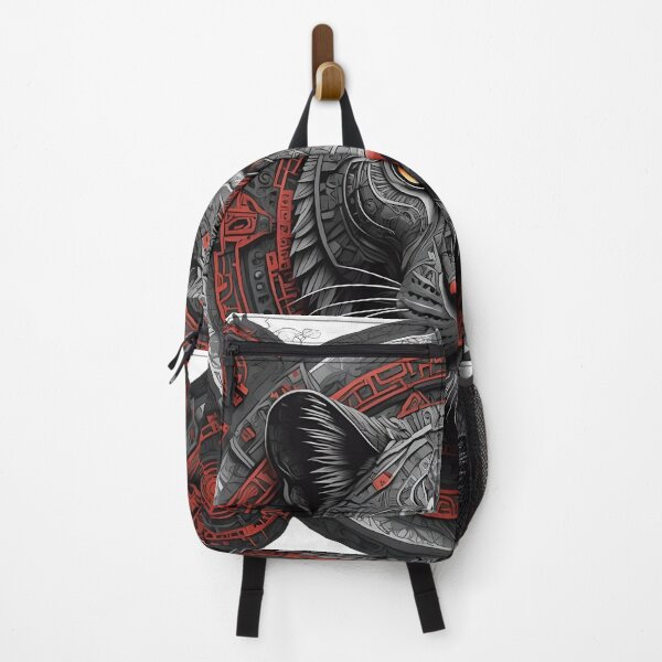 Artikelvorschau, Geheimnisvolles schwarzes und rotes Panther-Mandala entworfen und verkauft von MandalasShops.