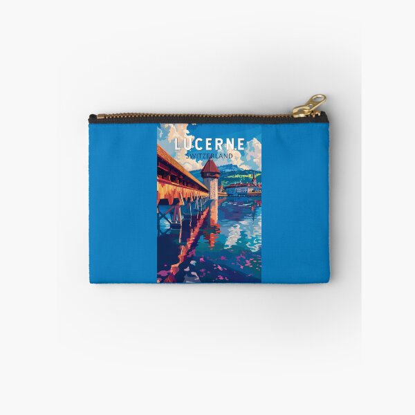Item preview, Lucerne Switzerland Travel Art Vintage designed and sold by KrisSidDesigns.