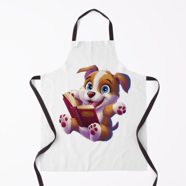 Item preview, Kawaii Cute Dog Happy Smiling Reading, For Dog Lovers, and Books Lovers designed and sold by ColorFlick.
