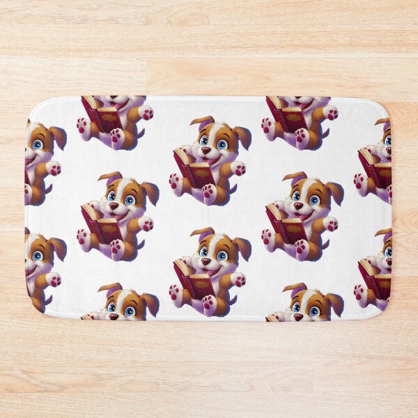 Item preview, Kawaii Cute Dog Happy Smiling Reading, For Dog Lovers, and Books Lovers designed and sold by ColorFlick.