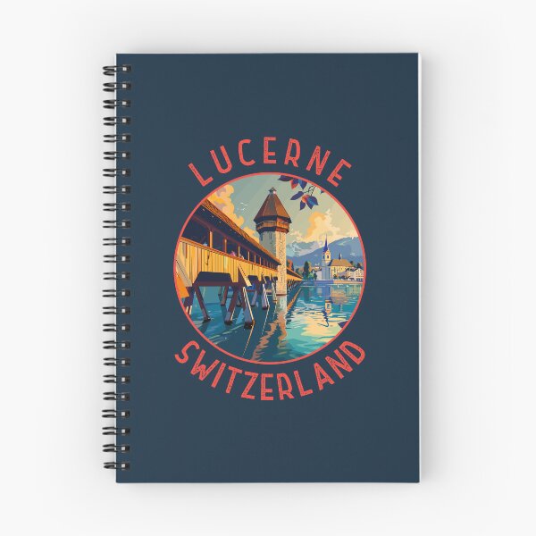 Item preview, Lucerne Switzerland Retro Distressed Circle designed and sold by KrisSidDesigns.
