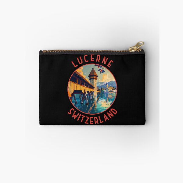 Item preview, Lucerne Switzerland Retro Distressed Circle designed and sold by KrisSidDesigns.