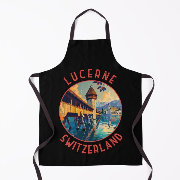 Item preview, Lucerne Switzerland Retro Distressed Circle designed and sold by KrisSidDesigns.