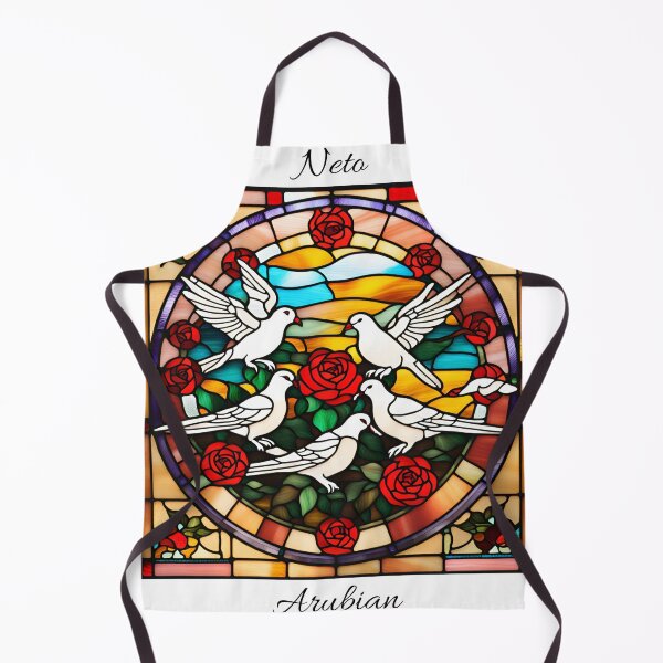 Item preview, Neto Arubian Doves and roses in church window design designed and sold by NetoArubian.