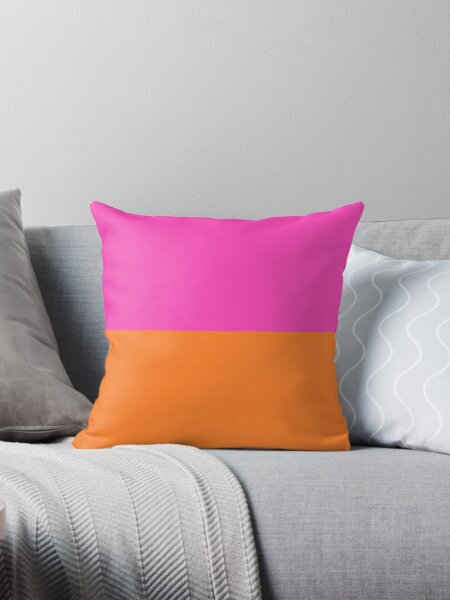 Aperçu de l'œuvre Rayures picturales à main levée rose vif et orange créée et vendue par OneThreeSix.