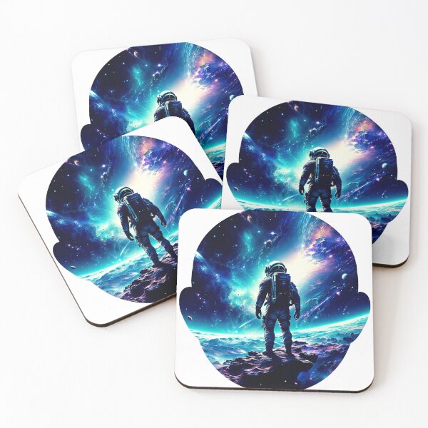 Item preview, El astronauta admira el la magia del espacio designed and sold by PixelCraftDSG.