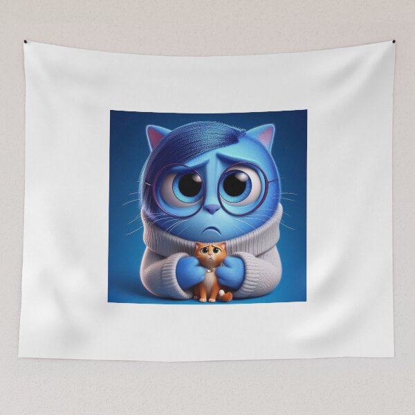 Item preview, Sadness Cat Inside Out - Michi Tristeza Del Vés designed and sold by FashionTales.