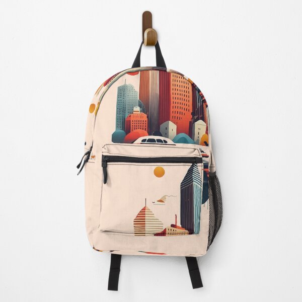 Item preview, cityscape retro style design designed and sold by ARTISTIC222.