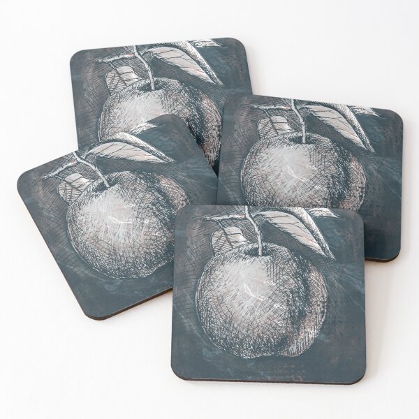 Item preview, Apple Drawing with Textures and Smoke Effects designed and sold by artbyjanice.