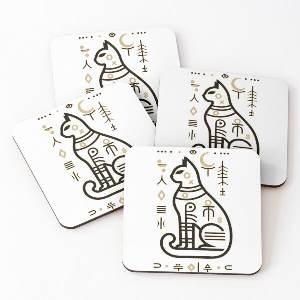 Item preview, Hieroglyphic Lunar Cat designed and sold by Dynke.