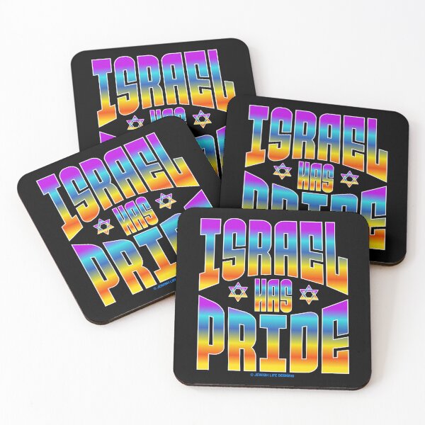 Item preview, SUJD0068 Jewish Designs Israel Has Pride design in rainbow colors designed and sold by JewishDesigns.