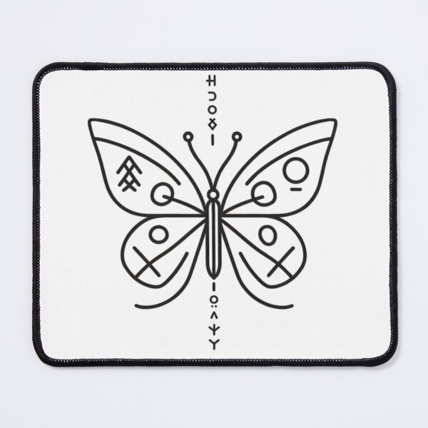 Item preview, Minimalistic Hieroglyphic Butterfly designed and sold by Dynke.