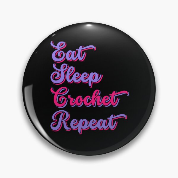 Item preview, Funny Crocheting Eat Sleep Crochet Repeat for Crocheter designed and sold by TKsTees.