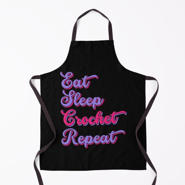 Item preview, Funny Crocheting Eat Sleep Crochet Repeat for Crocheter designed and sold by TKsTees.