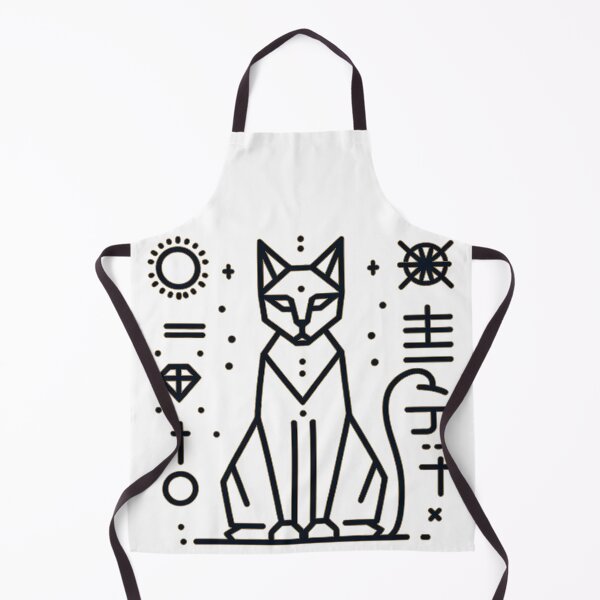 Item preview, Whiskered Wonders Hieroglyphic Cat designed and sold by Dynke.