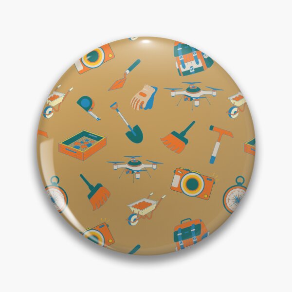 Item preview, Archaeology Toolbox Background Pattern Retro Color Palette designed and sold by ottrain.