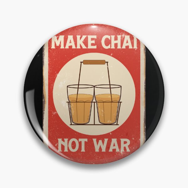 Item preview, Make Chai Not War - Chai Lover Retro Style Design designed and sold by The Uphaar Store.