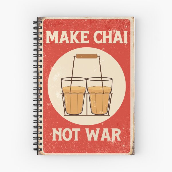 Item preview, Make Chai Not War - Chai Lover Retro Style Design designed and sold by The Uphaar Store.