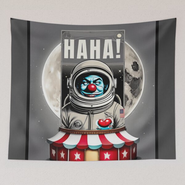 Item preview, FUNNY FAKE DESIGN SPACE MOON, clown astronaut design gif designed and sold by La Loca.