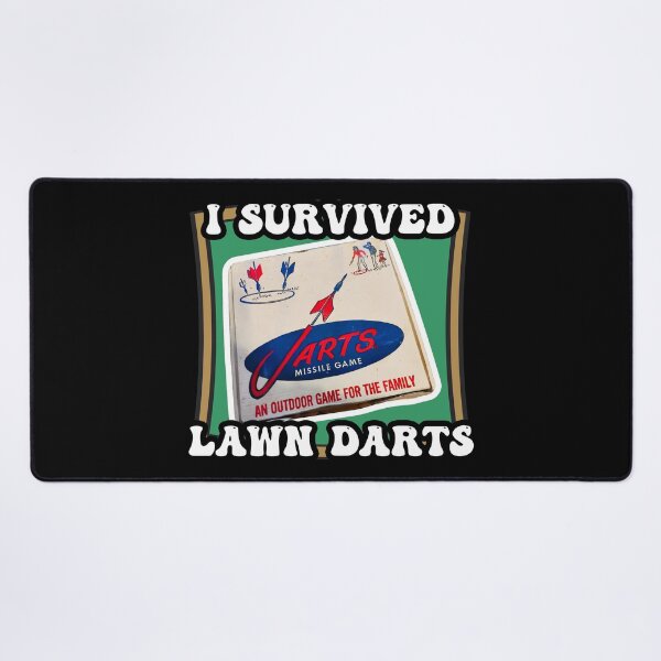 Item preview, I Survived Lawn Darts 80s toys - LAWN DART SURVIVOR - GenX - 80s games - Vintage Games JARTS designed and sold by originalsusie.