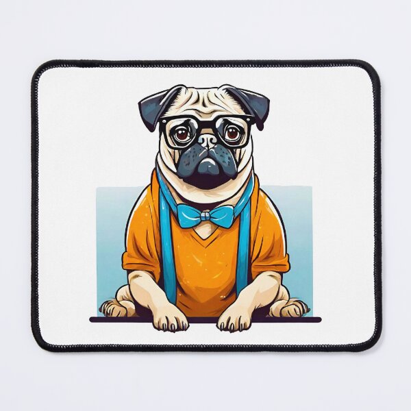 Item preview, Dorky Pug in Glasses 3 designed and sold by Tom-Johnson.