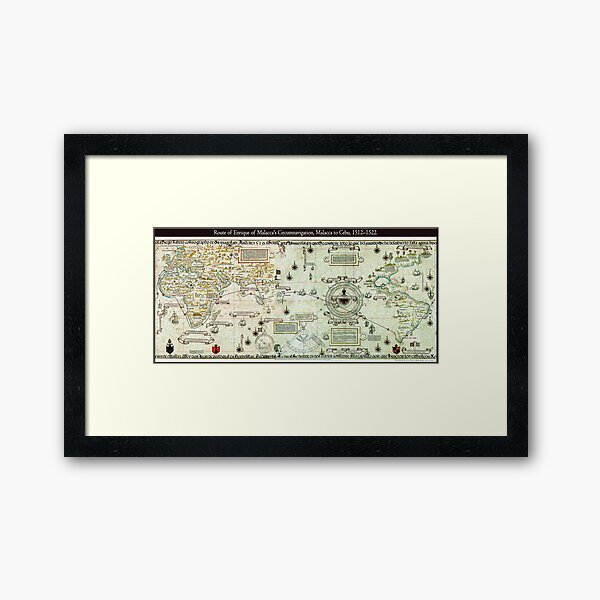 Aperçu de l'œuvre Carte de circumnavigation d'Enrique de Malacca créée et vendue par OffCide.
