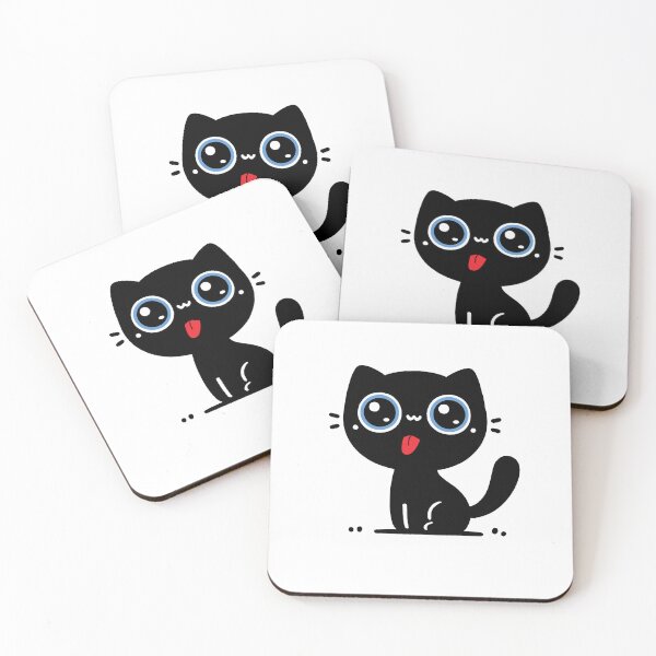 Item preview, Cute Black Cat Sticking Tongue Out designed and sold by The Unique Geek.