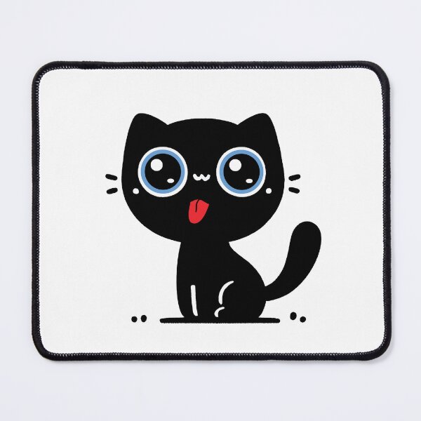 Item preview, Cute Black Cat Sticking Tongue Out designed and sold by The Unique Geek.