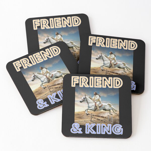 Item preview, Friend and king is Jesus on horseback christian funny cute crazy gifts designed and sold by thankful-loco.