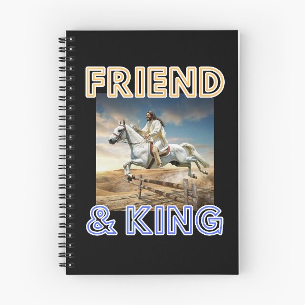 Item preview, Friend and king is Jesus on horseback christian funny cute crazy gifts designed and sold by thankful-loco.