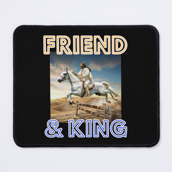 Item preview, Friend and king is Jesus on horseback christian funny cute crazy gifts designed and sold by thankful-loco.