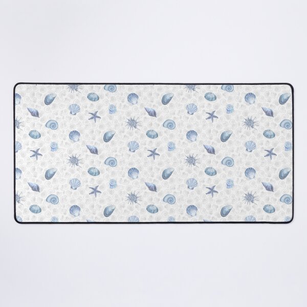 Item preview, sea shell pattern in blue and grey designed and sold by jennyhardee.