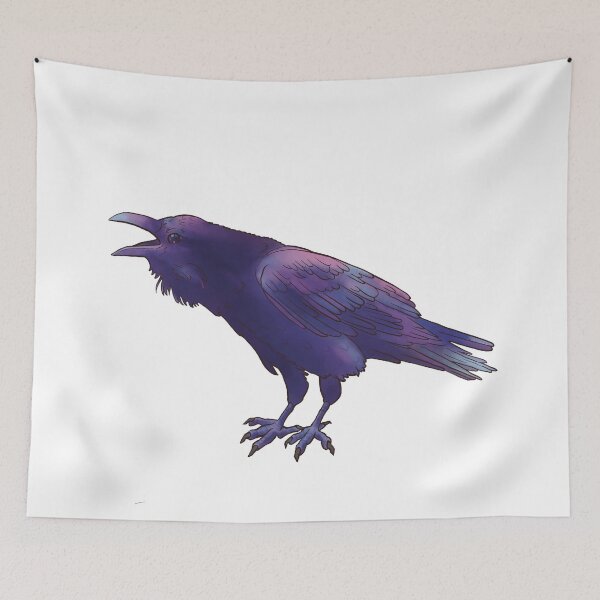 Item preview, Happy screaming crow designed and sold by thebrokenbird.