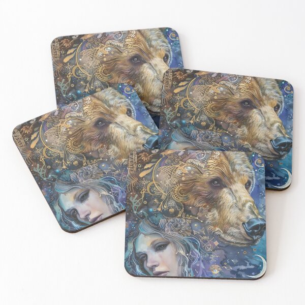 Item preview, Animal Spirit Print, Spirit of the Bear, Surrealistic Art designed and sold by Art.Fusion.Studio.