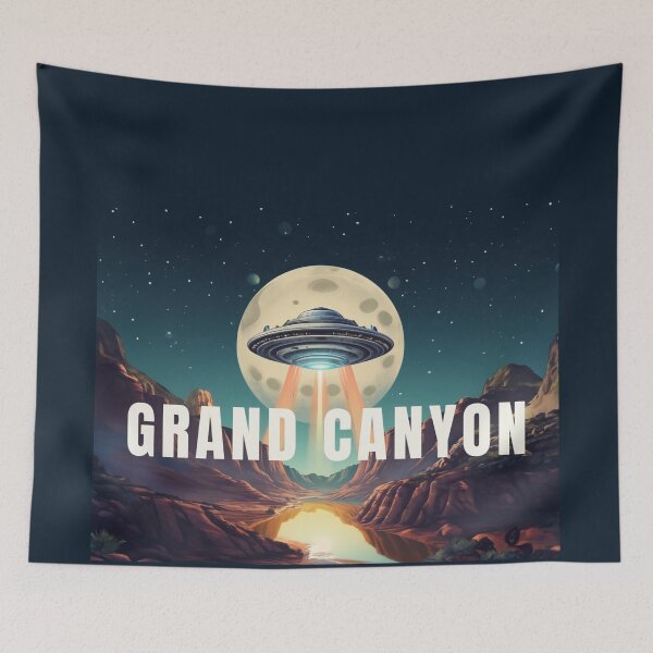 Item preview, Grand canyon ufo NASA illustration gif designed and sold by La Loca.