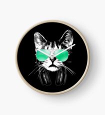Cool DJ Cat Clock