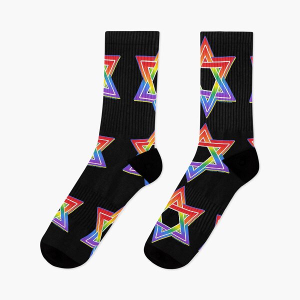 Item preview, SUJD0071 Jewish Designs Star of David Magen David symbol design in rainbow colors designed and sold by JewishDesigns.